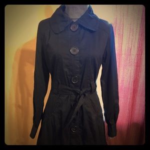 Black tench coat